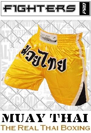FIGHTERS - Pantalones Muay Thai / Amarillo / Large