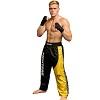 FIGHTERS - Kick-Boxing Hosen / Satin / Schwarz-Gelb / Large