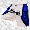 FIGHTERS - Pantalones Muay Thai / Blanco-Azul