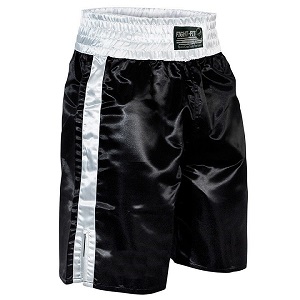 FIGHT-FIT - Boxing Shorts Long / Black-White / XL