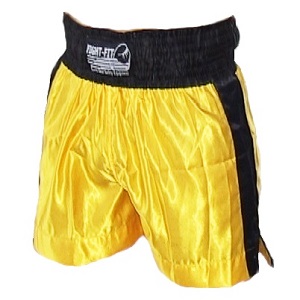 FIGHT-FIT - Boxing Shorts / Boxhosen / Gelb-Schwarz / Large