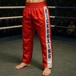 FIGHT-FIT - Kick-Boxing Hosen / Satin / Rot / XXS