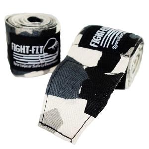 FIGHTERS - Bandages de Boxe / 300 cm / élastiques / Camo Gris-Noir