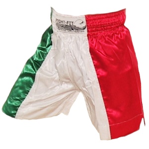 FIGHTERS - Muay Thai Shorts / Italy / Tri Colore / Large
