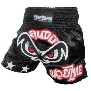 FIGHTERS - Muay Thai Shorts / No Fear / Black / Large