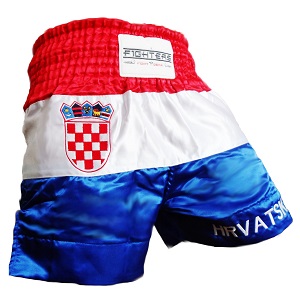 FIGHTERS - Shorts de Muay Thai / Croatie-Hrvatska / Grb / XL
