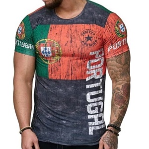 FIGHTERS - T-Shirt / Portugalo / Rosso-Verde-Nero / Medium