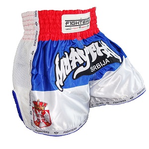 FIGHTERS - Pantalones Muay Thai / Serbia-Srbija / Elite / Large