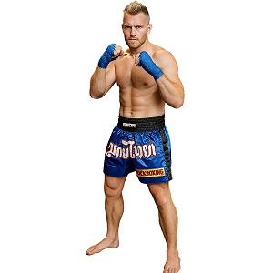 FIGHT-FIT - Muay Thai Shorts / Kickboxing / Blau / Medium