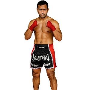 FIGHTERS - Thaibox Shorts / Elite Muay Thai / Schwarz-Rot / Large