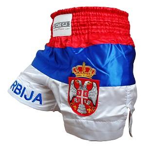 FIGHTERS - Muay Thai Shorts / Serbien-Srbija / Gbr / XXL