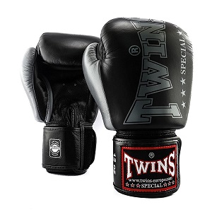 Twins - Boxing Gloves / BGVL-8 / Black-Grey / 10 oz