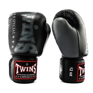 Twins - Boxing Gloves / BGVL-8 / Black-Grey / 10 oz