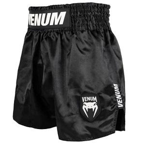 Venum - Muay Thai Shorts / Classic Evo / Schwarz-Weiss / Small