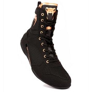 Venum - Zapatillas de Boxeo / Elite / Negro-Bronce / EU 39