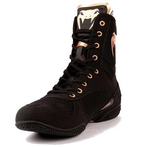 Venum - Boxing Shoes / Elite / Black-Bronze / EU 39