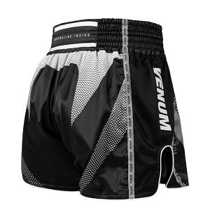 Venum - Muay Thai Shorts / Adrenaline / Schwarz-Silber-Grau / Small