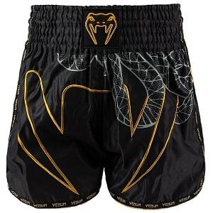 Venum - Muay Thai Shorts / Serpenti / Schwarz-Silber-Gold / Small